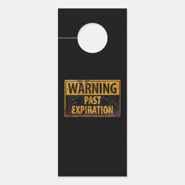 Affichette De Porte AVERTISSEMENT Expiration passée - Panneau Danger M (Devant)