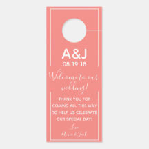 Balise de Mariage de corail du MDN et de bienvenue