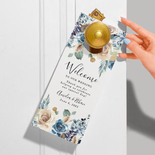 Affichette De Porte Beauté en Fleur   Bienvenue au mariage & Ne pas dé