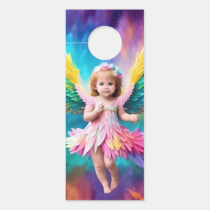Affichette De Porte Bébé Bébé Ange ailes Art-38424