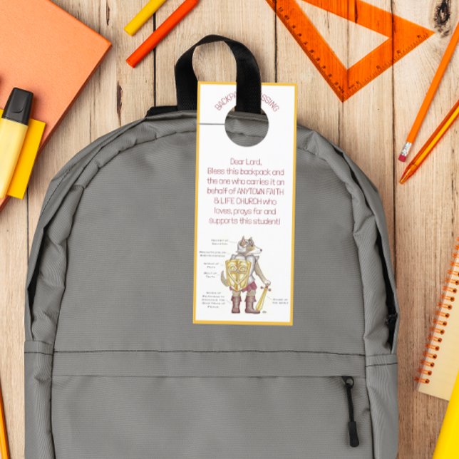 Affichette De Porte Bénédiction des sacs à dos Armure de Dieu (Créateur téléchargé)