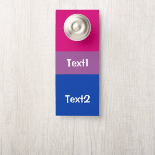 Affichette De Porte Bisexuality Pride
