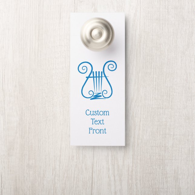 Affichette De Porte Blue Lyre (Sur le bouton)