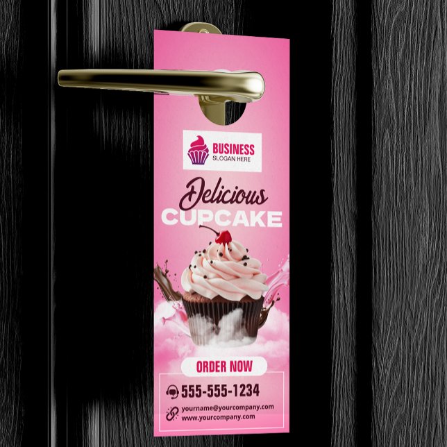 Affichette De Porte Boulangerie de Cupcake moderne Boutique Pâtisserie (Créateur téléchargé)