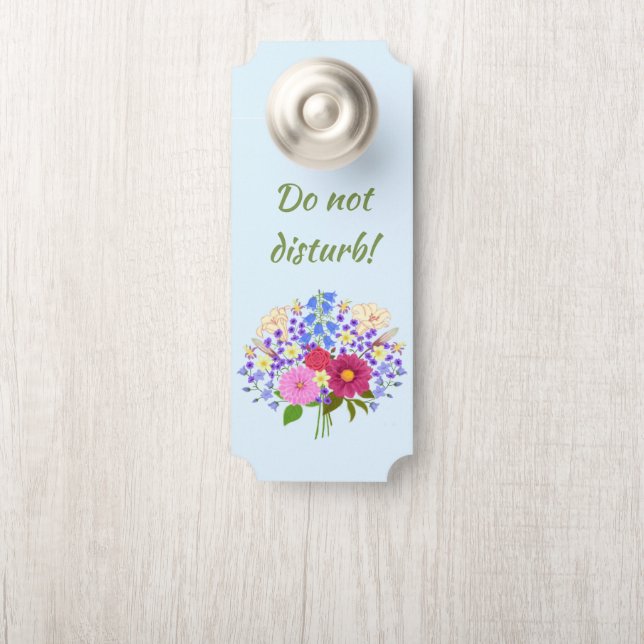 Affichette De Porte Bouquet de fleurs porte-porte (Sur le bouton)