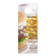 Affichette de porte Burger