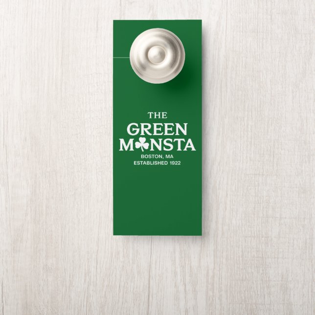Affichette De Porte Cadeau de baseball Green Monsta Boston Green Monst (Sur le bouton)