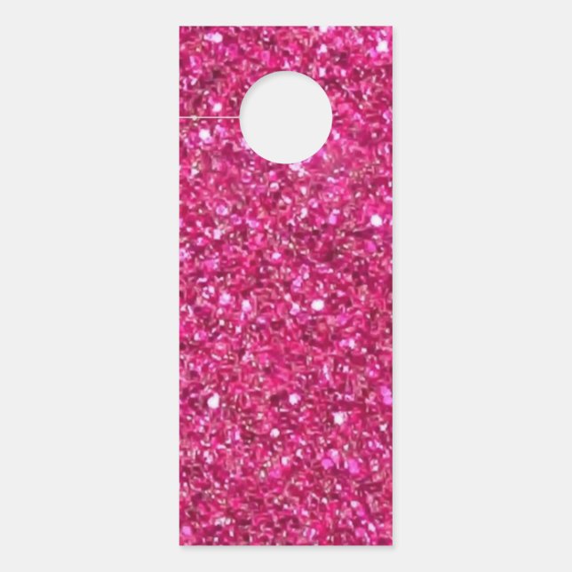 Affichette De Porte Cadre scintillant rose (Devant)
