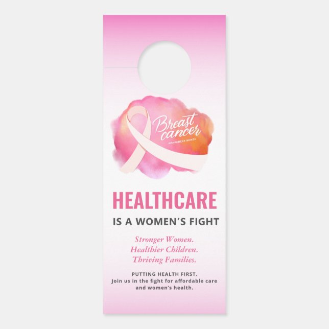 Affichette De Porte Campagne de financement pour la sensibilisation au (Devant)
