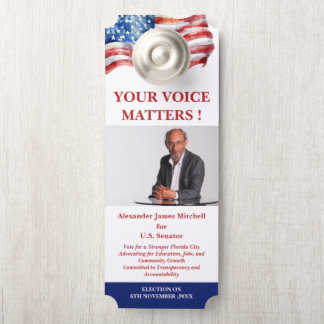 Affichette De Porte Campagne politique élection