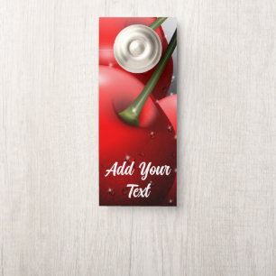 Affichette De Porte Cerises avec gouttes de ragoût