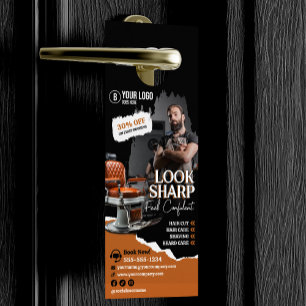 Affichette De Porte Chaise Barber Shop Moderne Chaise Styliste Cheveux