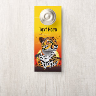 Affichette De Porte Cheetah African Feline Wild Animal