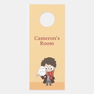 Affichette De Porte Chibi HARRY POTTER™ & Hedwig