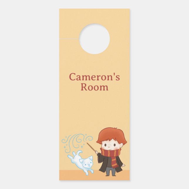 Affichette De Porte Chibi Ron Weasley Patronus (Devant)