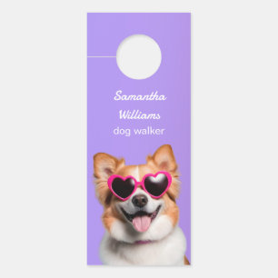Affichette De Porte Chien Marcher Grooming Cliquez Pour Conversation