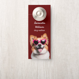 Affichette De Porte Chien Walker