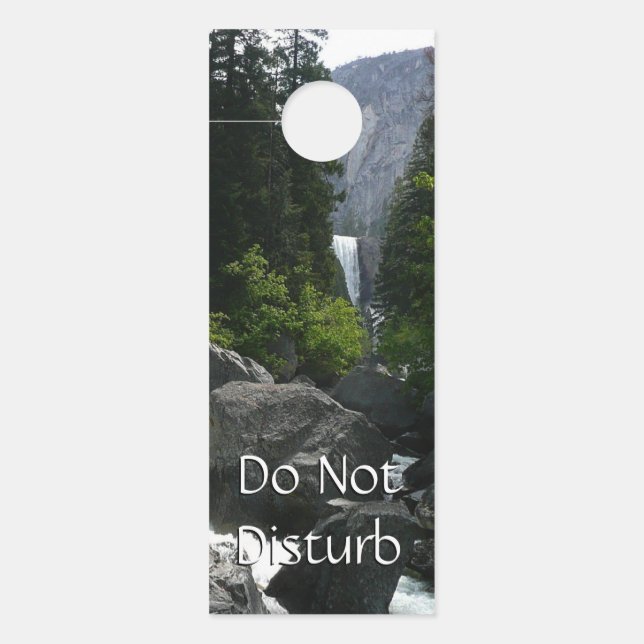 Affichette De Porte Chutes vernales à la distance à Yosemite (Devant)