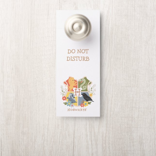Affichette De Porte Cimier HOGWARTS™ (Sur le bouton)