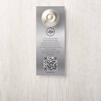 Affichette De Porte Code QR du logo de l'hôtel Informations pour les i