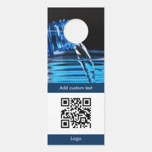 Affichette De Porte code qr photo personnalisé logo simple porte-clés