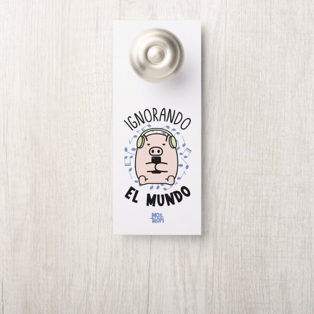Affichette De Porte Colgador de puertas│Ignaorando el mundo (Sur le bouton)