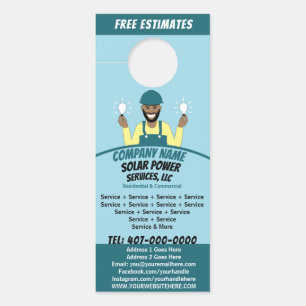 Affichette De Porte Compagnie des services d'ampoule solaire