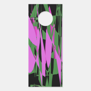 Affichette De Porte Couleurs violettes vert noir
