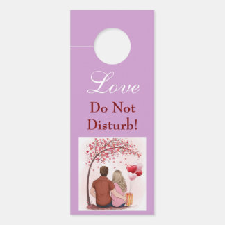 Affichette De Porte Couple de la Saint-Valentin Amour Ne pas déranger