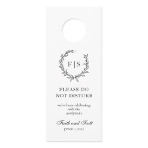 Couronne de monogramme noir et blanc classique