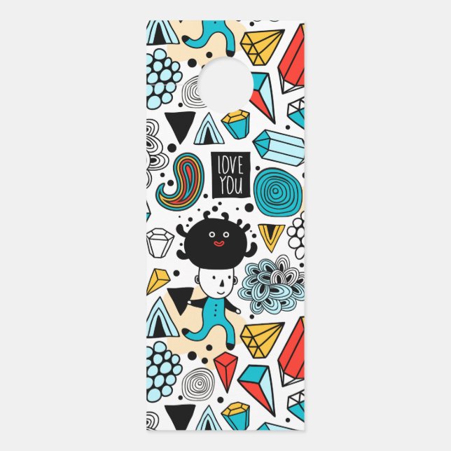 Affichette De Porte Crazy head (Devant)