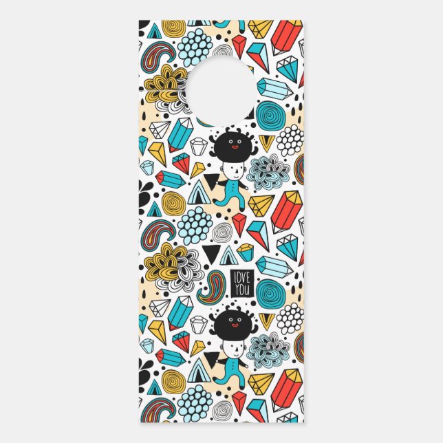 Affichette De Porte Crazy head (Devant)