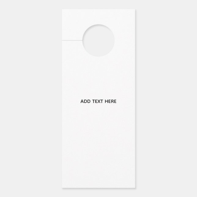 Affichette De Porte Créez votre propre blanc  (Devant)