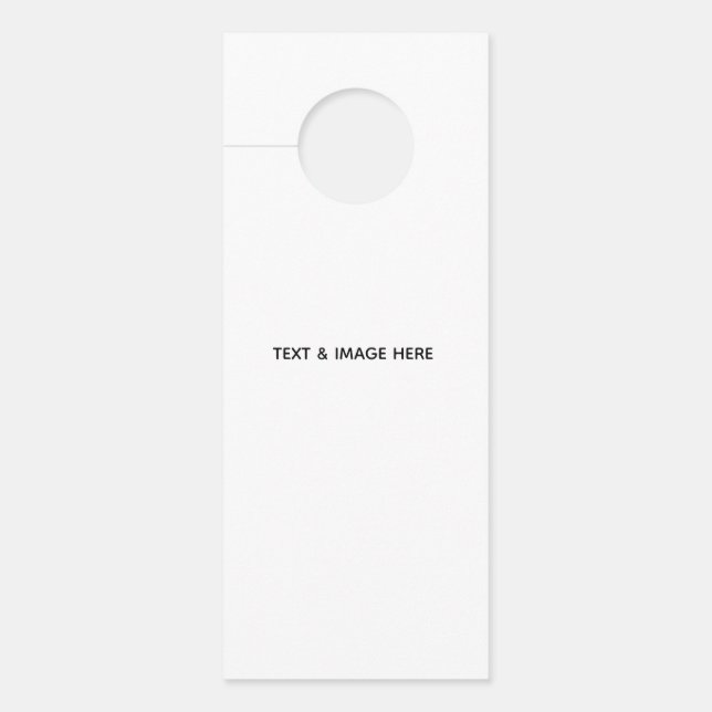 Affichette De Porte Créez votre propre blanc (Devant)