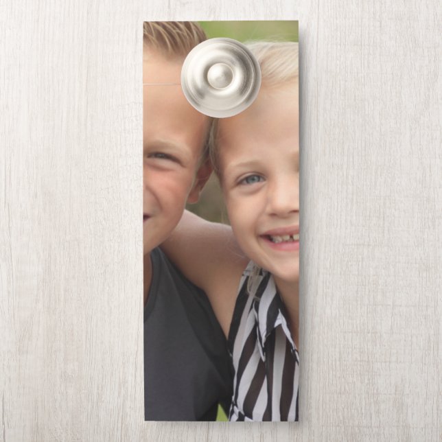 Affichette De Porte Créez votre propre photo (Sur le bouton)