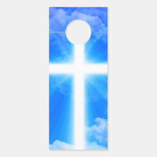 Affichette De Porte Cross of Light Jesus Christ Customizable Christian