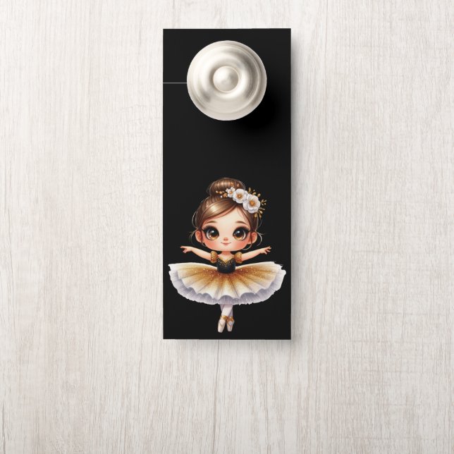 Affichette De Porte Cute Ballerina (Sur le bouton)