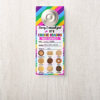 Affichette de porte de cookies à répartition de sc