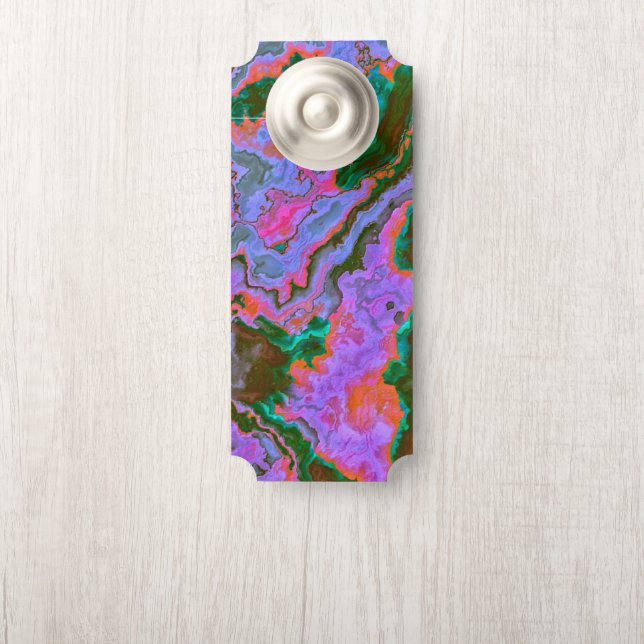 Affichette de porte de marbre aigre (Sur le bouton)