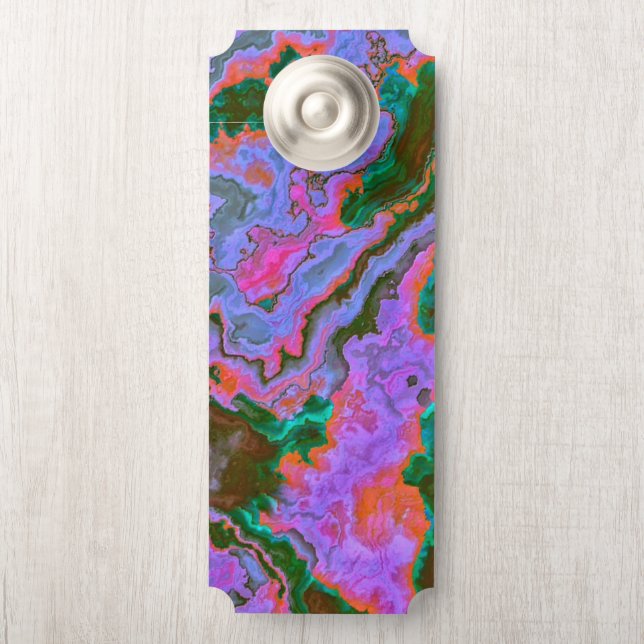 Affichette de porte de marbre aigre (Sur le bouton)