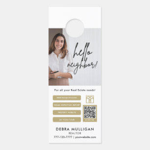 Affichette de porte de marketing immobilier modern