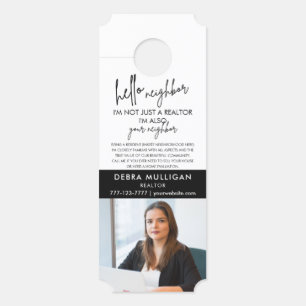 Affichette de porte de marketing immobilier modern
