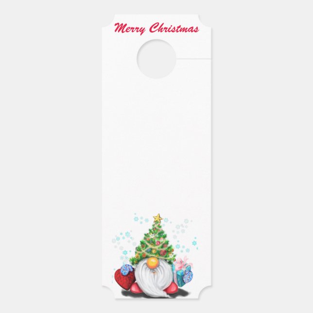 Affichette de porte de Noël Gnome mignon (Dos)