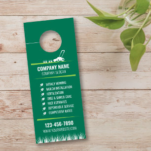 Affichette de porte de soins de pelouse Affichette
