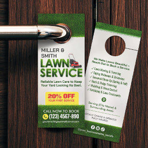 Affichette De Porte Dépliant de service professionnel d'entretien de p