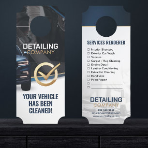 Affichette De Porte Détail de la voiture Service de nettoyage automati
