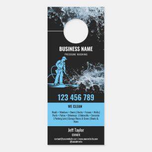 Affichette De Porte Deux langues Lave-pression Lave-linge