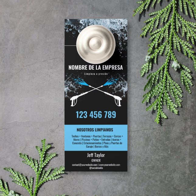 Affichette De Porte Deux langues Lave-pression Lave-linge (Créateur téléchargé)