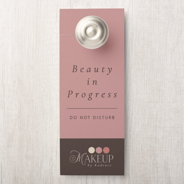 Affichette De Porte Do Not Disturb Makeup Artist (Sur le bouton)