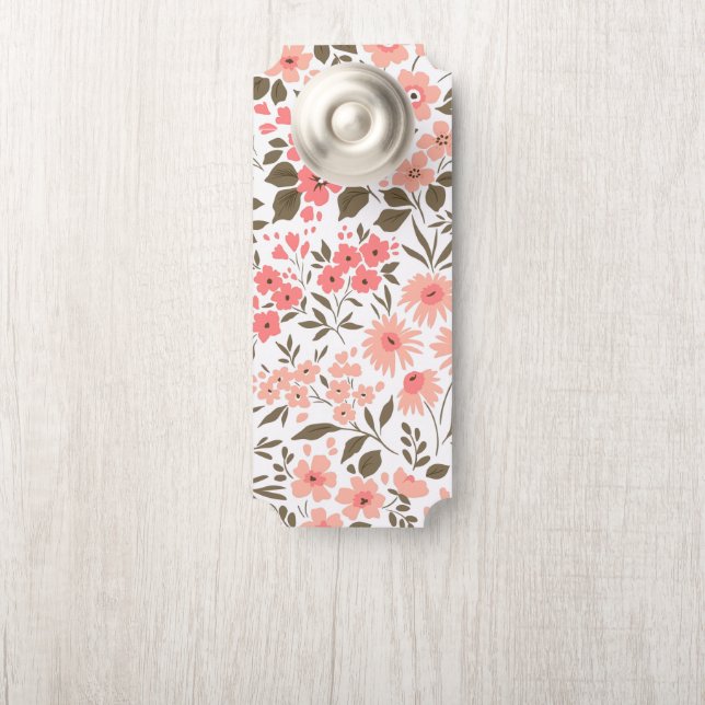 Affichette De Porte Douces rêves floraux (Sur le bouton)